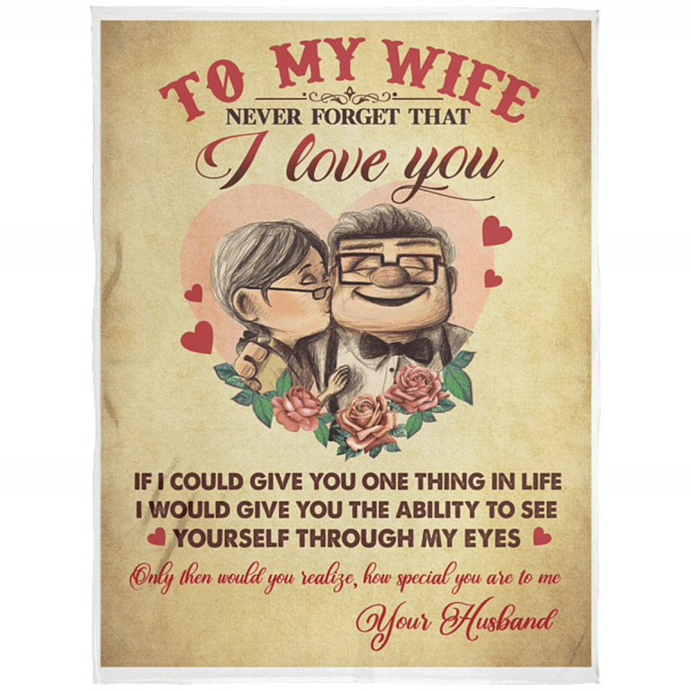 To My Wife Never Forget That I Love You Blanket - New, White, Arctic Fleece Blanket - 60x80