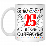 Sweet 25 In Quarantine Happy 25th Birthday 2020 Gifts Ceramic Coffee Mug - Water Bottle - Color Changing Mug, White, 11 oz. White Mug Sweet 25 In Quarantine Happy 25th Birthday 2020 Gifts Ceramic Coffee Mug - Water Bottle - Color Changing Mug, White, 11 oz. White Mug