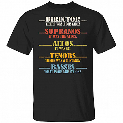 Funny Choir Shirt, Black, Unisex T-Shirt
