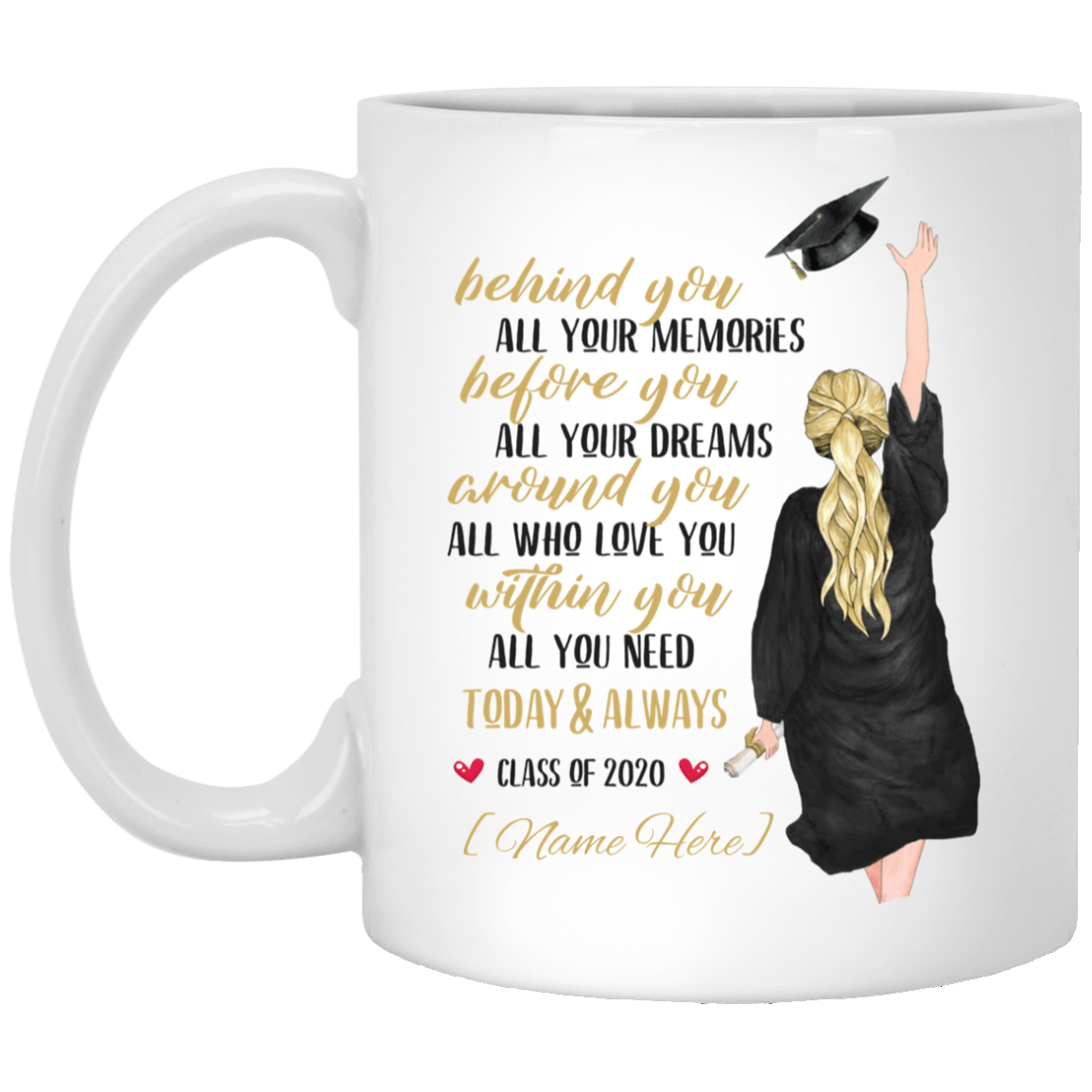 Personalized Behind You All Your Memories Before You All Your Dreams Coffee Mug - Water Bottle - Color Changing Mug, White, 11 oz. White Mug Personalized Behind You All Your Memories Before You All Your Dreams Coffee Mug - Water Bottle - Color Changing Mug, White, 11 oz. White Mug
