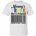 Personalized Mommy's Broke Best Friend Mommy's Broke T-Shirt - Youth Tee, White, Unisex T-Shirt