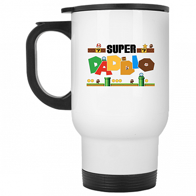14 oz. White Travel Mug