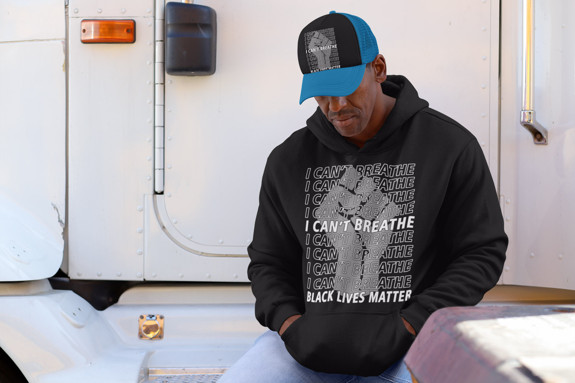 i-cant-breath-black-lives-matter-pullover-hoodie-mockup-of-a-man-with-a-trucker-hat