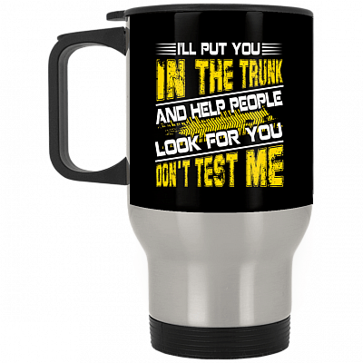 14 oz. Silver Travel Mug