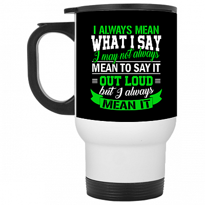 14 oz. White Travel Mug