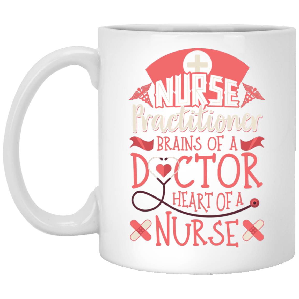 Nurse Practitioner Brain of of Doctor Ceramic Coffee Mug - Beer Stein - Water Bottle - Color Changing Mug, White, 11 oz. White Mug Nurse Practitioner Brain of of Doctor Ceramic Coffee Mug - Beer Stein - Water Bottle - Color Changing Mug, White, 11 oz. White Mug