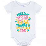 Feeling Cute Might Throw a Tantrum Later Baby Onesie - Baby Toddlers Bodysuit, White, Baby Onesie - 12 Month