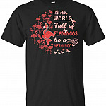 in A World Full of Flamingos Be A Mermingo T-Shirt - Funny Drunk Flamingos Drink Beer Wine Drinking Shirt