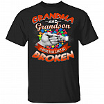 Grandma And Grandson A Bond That Can't Be Broken Autism Awareness T-Shirt, Black, Unisex T-Shirt