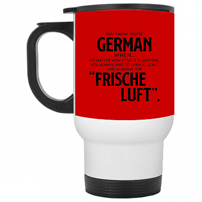 14 oz. White Travel Mug