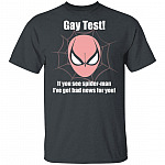 Gay Test If You See Spider I've Got Bad News for You Funny Bra T-Shirt, Dark Heather, Unisex T-Shirt
