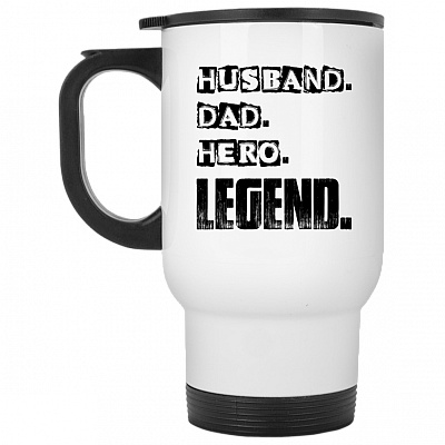 14 oz. White Travel Mug