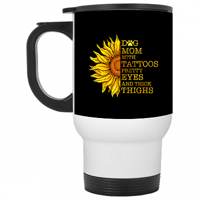 14 oz. White Travel Mug