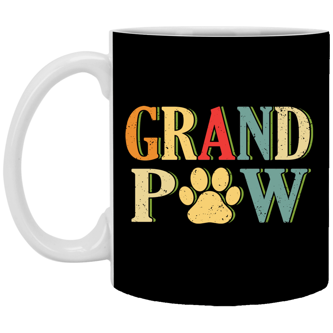 Grand Paw Vintage Ceramic Coffee Mug - Beer Stein - Water Bottle - Color Changing Mug, Black, 11 oz. White Mug Grand Paw Vintage Ceramic Coffee Mug - Beer Stein - Water Bottle - Color Changing Mug, Black, 11 oz. White Mug
