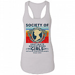 Society of Obstinate Headstrong Girls Displeasing People Since 1813 Vintage Retro Tank Top Tee - Ladies Tank, White, Ladies Racerback Tank