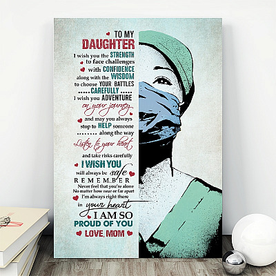 Alternative view of To My Daughter I Wish You the Strength to Face Challenges with Confidence Framed Canvas - Unframed Poster