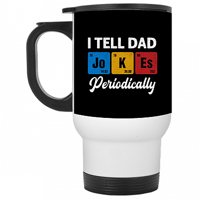 14 oz. White Travel Mug