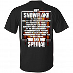 Hello Snowflake in The Real World You Don't Get A Participation Trophy You are Not On Back T-Shirt, Black, Unisex T-Shirt