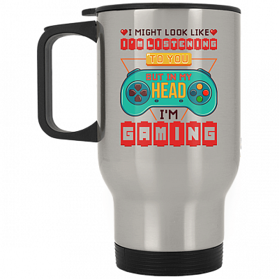 14 oz. Silver Travel Mug