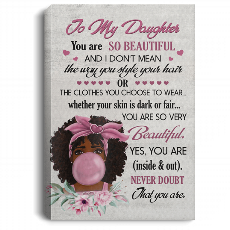 You Are So Beautiful Inside and Out Gallery Wrapped Framed Canvas Prints - Unframed Poster, White, 0.75'' Framed Canvas
