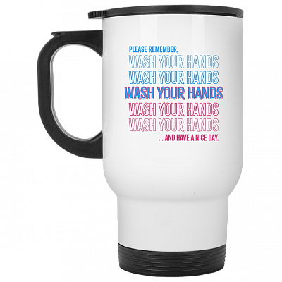 14 oz. White Travel Mug
