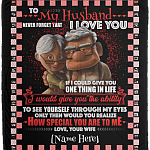 Personalized To My Husband Never Forget That I Love You Your Wife Fleece Blanket – Premium Sherpa Blanket, White, Cozy Plush Fleece Blanket - 50x60