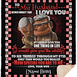 Personalized To My Husband Never Forget That I Love You Your Wife Fleece Blanket – Premium Sherpa Blanket, White, Sherpa Blanket - 50x60