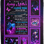 To My Mother I Love You For All The Time You Picked Me Up From Son Mink Sherpa Blanket - Woven Blanket, White, Cozy Plush Fleece Blanket - 50x60