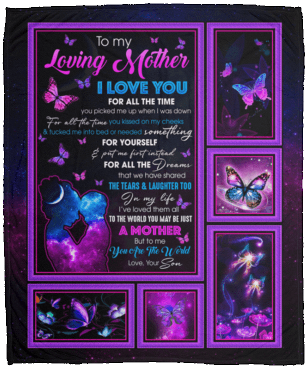 To My Mother I Love You For All The Time You Picked Me Up From Son Mink Sherpa Blanket - Woven Blanket, White, Cozy Plush Fleece Blanket - 50x60