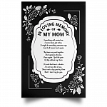 In Loving Memory of My Mom Something Will Remind Me of You Framed Canvas - Unframed Satin Poster, Black, Unframed Poster