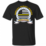 Nameless Faceless Fearless Dispatcher T-Shirt - 911 Dispatcher Thin Gold Line Flag Shirt, Black, Unisex T-Shirt