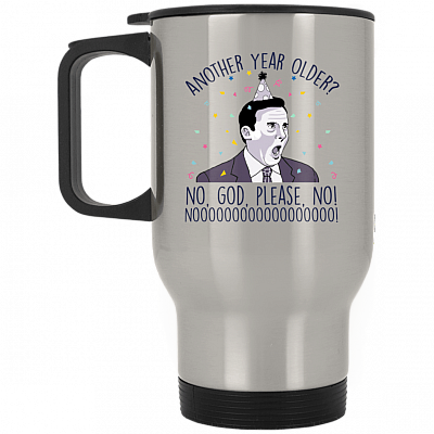 14 oz. Silver Travel Mug