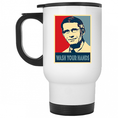 14 oz. White Travel Mug