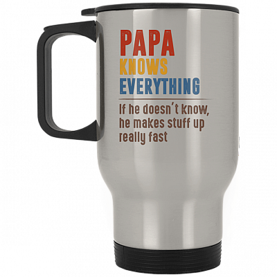 14 oz. Silver Travel Mug
