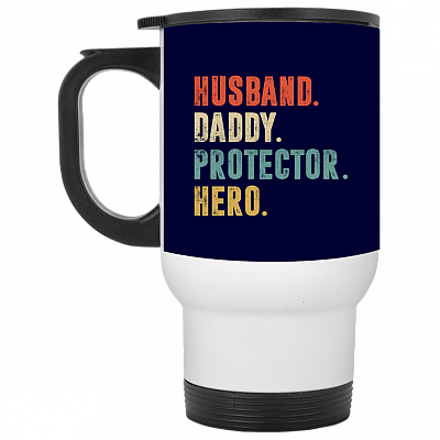 14 oz. White Travel Mug
