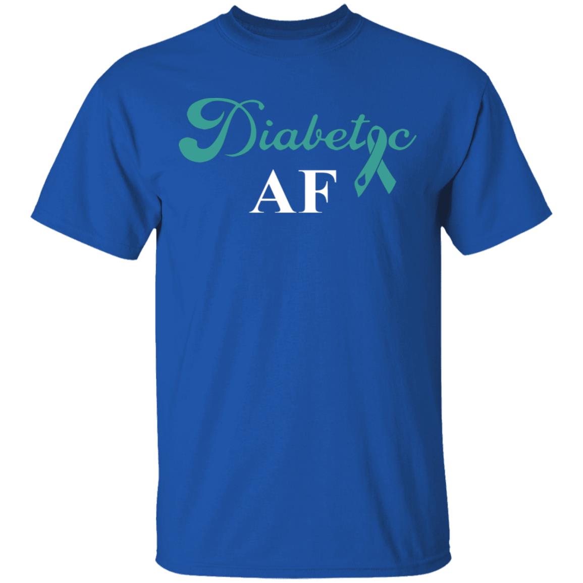 Diabetic AF Diabetes Awareness T-Shirt, Royal, Unisex T-Shirt