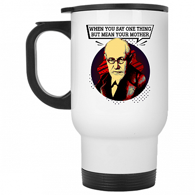 14 oz. White Travel Mug