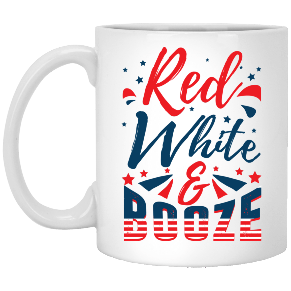 Red White And Booze 4th of July Ceramic Coffee Mug - Beer Stein - Water Bottle - Color Changing Mug, White, 11 oz. White Mug Red White And Booze 4th of July Ceramic Coffee Mug - Beer Stein - Water Bottle - Color Changing Mug, White, 11 oz. White Mug