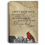 There Is a God His Word Is True Gallery Wrapped Framed Canvas Prints - Unframed Poster - Home Decor Wall Art, White, 0.75'' Framed Canvas