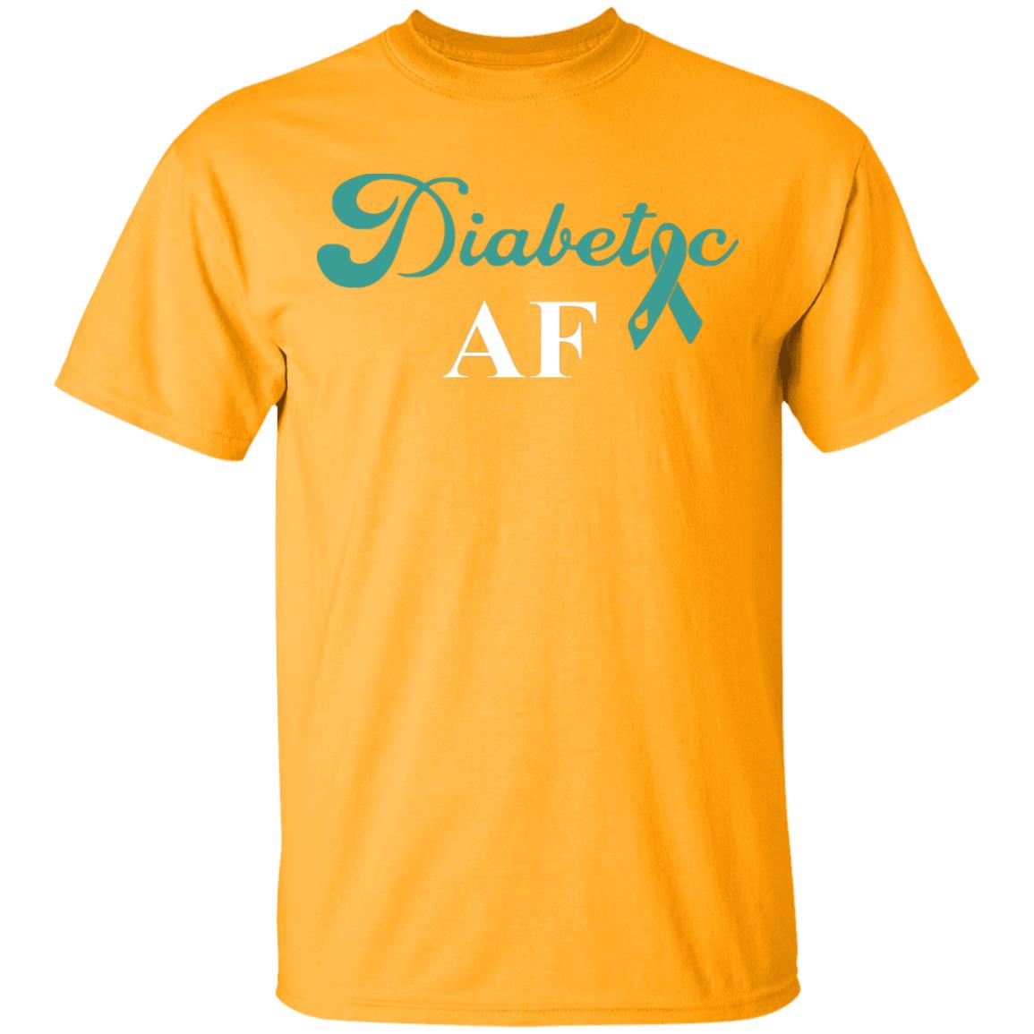 Diabetic AF Diabetes Awareness T-Shirt, Gold, Unisex T-Shirt