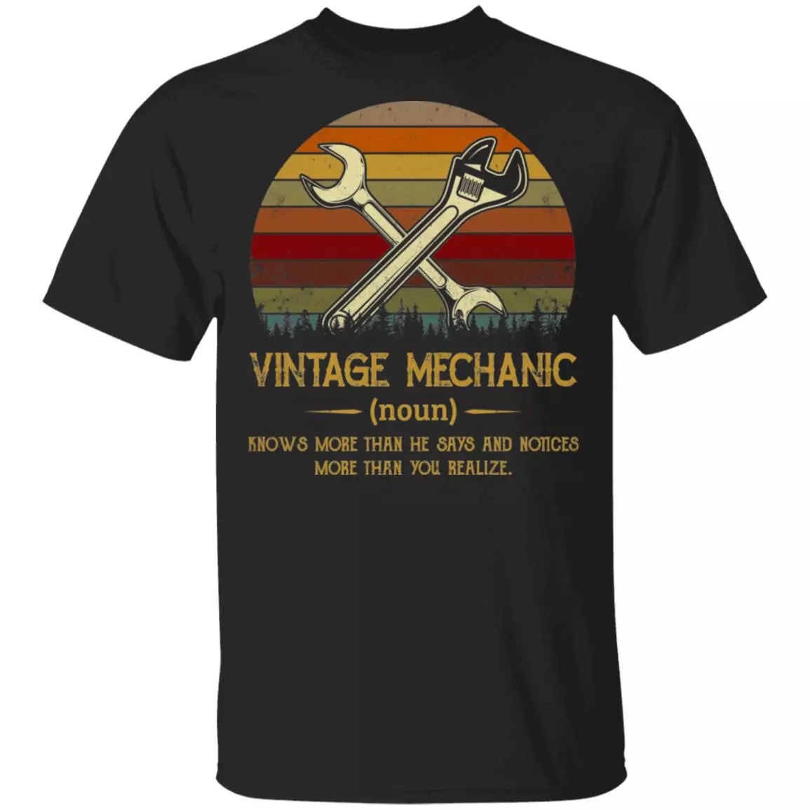 Funny Mechanic Shirt Vintage Mechanic Knows More Than He Says
