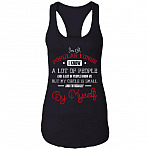 I'm Popular Loner I Know a Lot of People - Funny Cotton Tank Top Tee - Ladies Racerback Tank, Black, Ladies Racerback Tank
