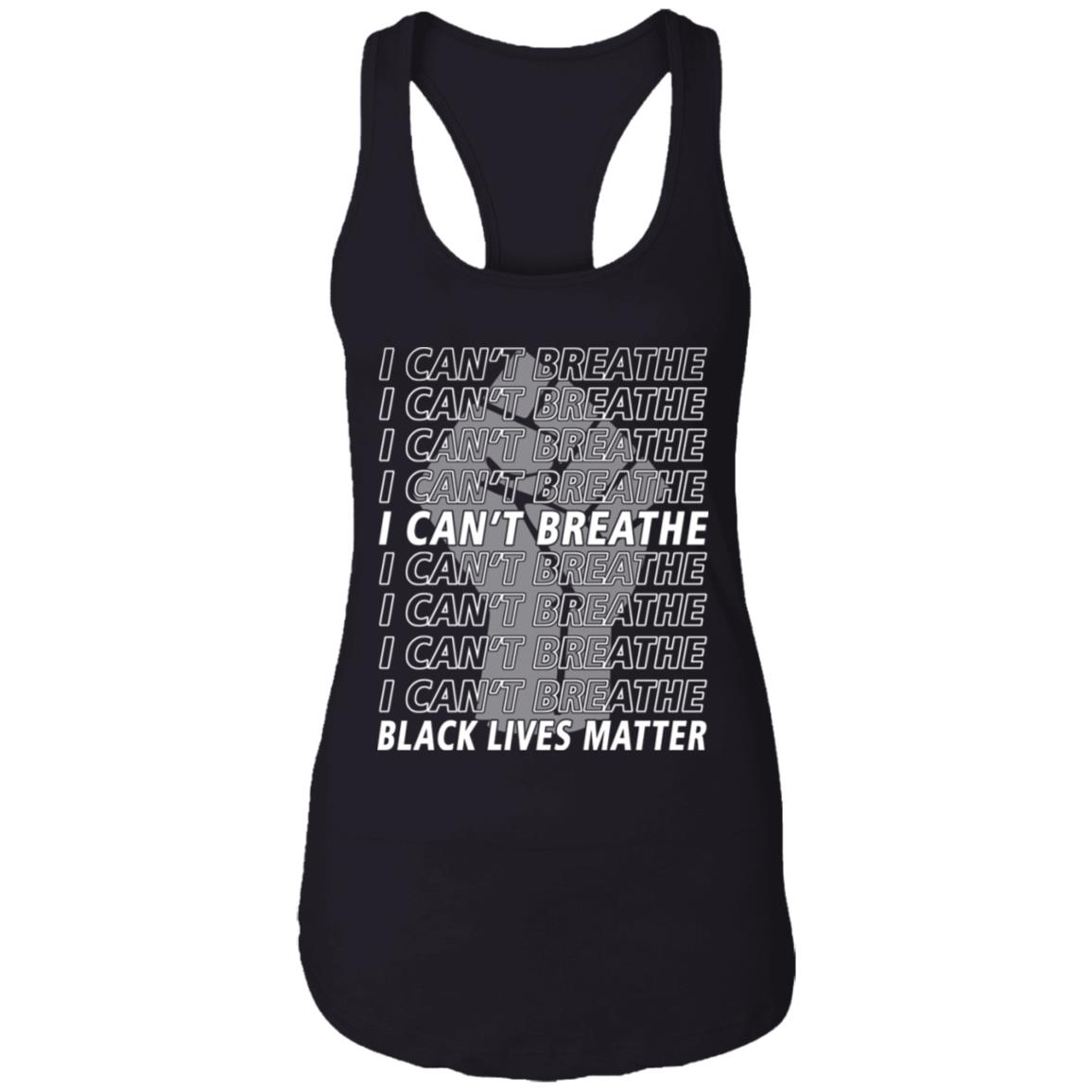 Black Power Protest Tank Top, Black, Ladies Racerback Tank