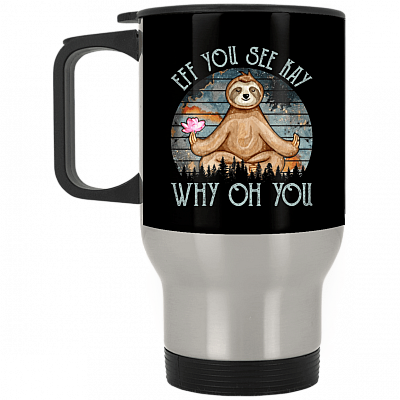 14 oz. Silver Travel Mug
