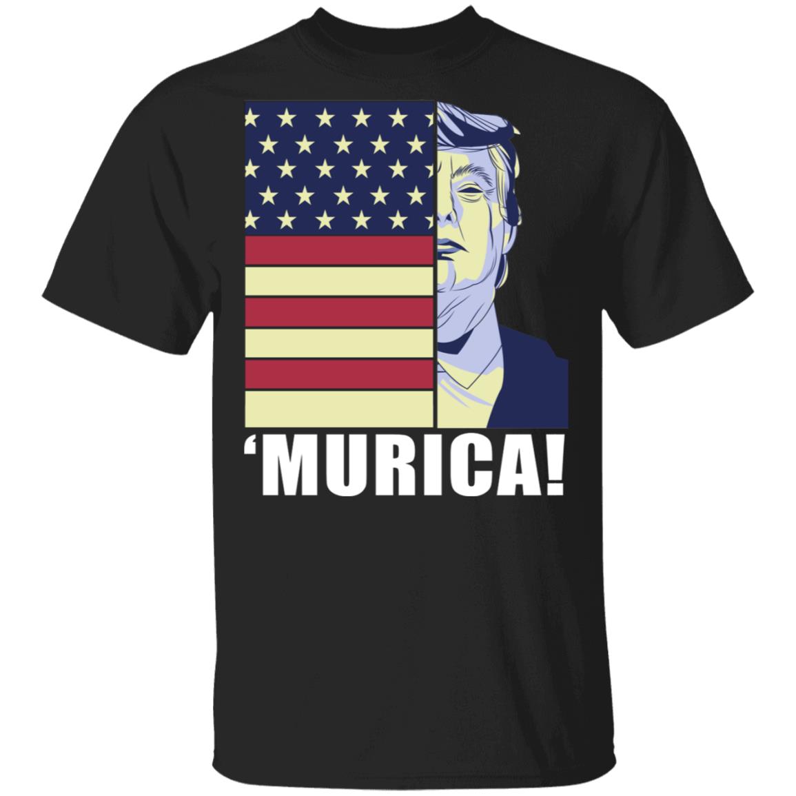 Murica 4th of July Shirt - Trump Shirt, Black, Unisex T-Shirt