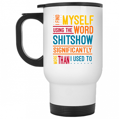 14 oz. White Travel Mug