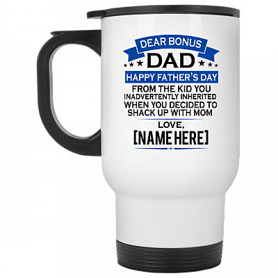 14 oz. White Travel Mug