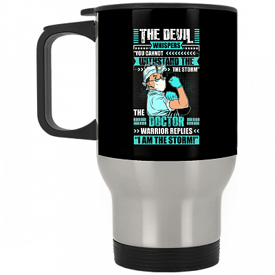 14 oz. Silver Travel Mug