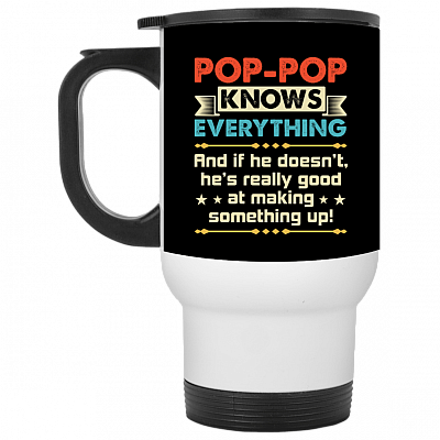 14 oz. White Travel Mug