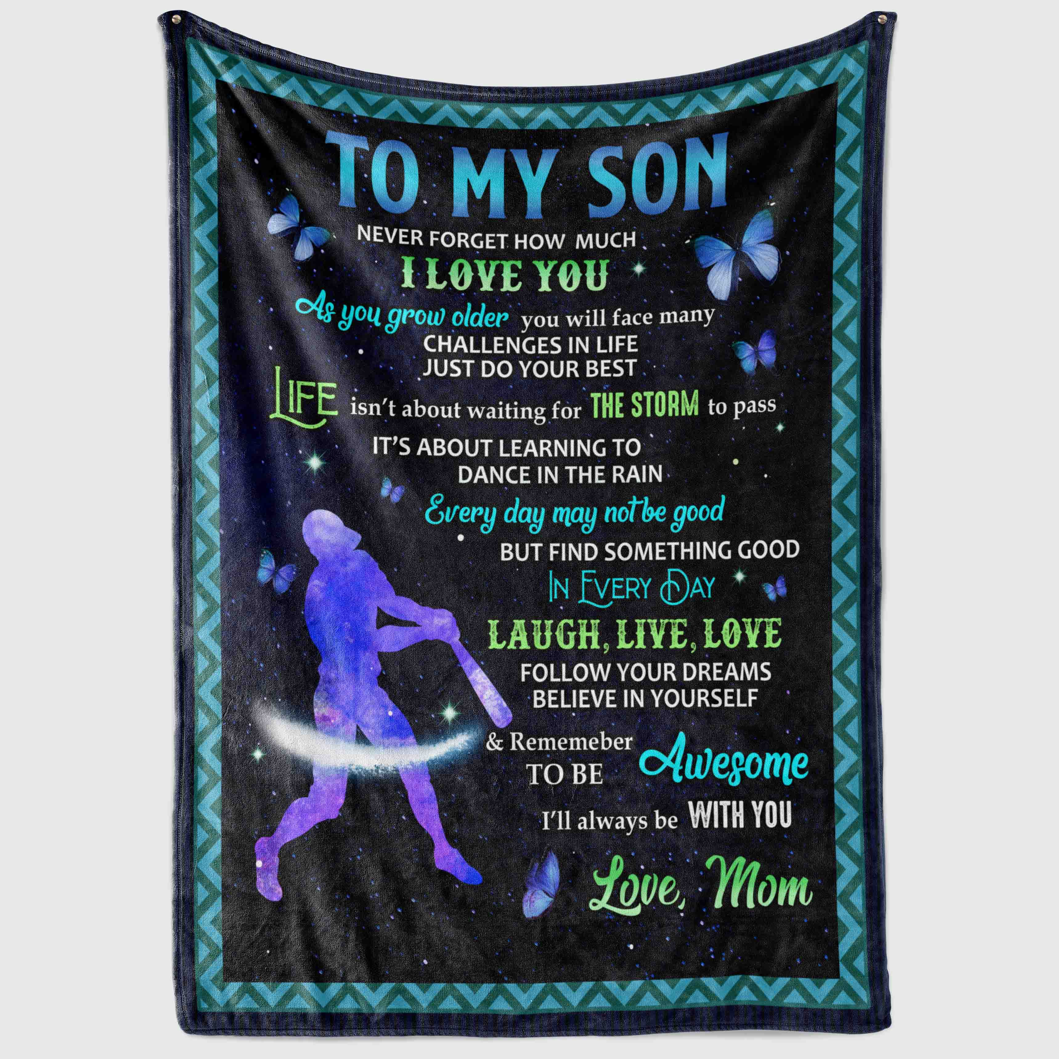 4VT. Son Softball blanket mockup